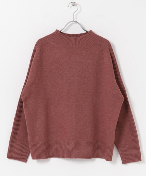 ITEMS URBANRESEARCH（アイテムズ アーバンリサーチ）の「ショルダーリブハイネックニット（ニット/セーター・レディース・ミント/ホワイト/レッド系その他/チャコールグレー・FREE）」の12枚目の写真