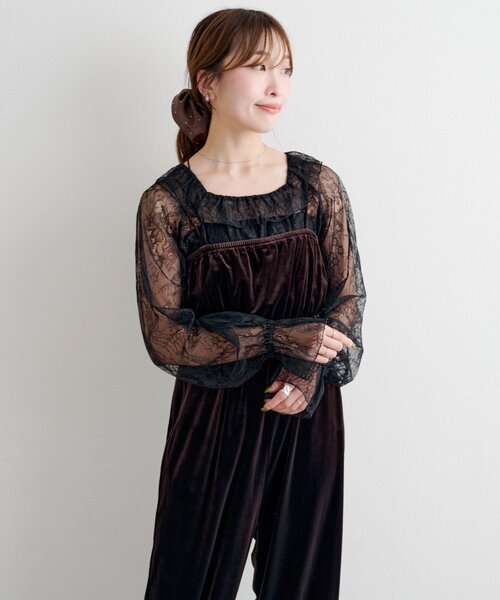 Kastane オーダー会限定販売　ピクセルレースオールインワン Kastane（カスタネ）の「【一部店舗限定/S.Mサイズ展開/低身長サイズ