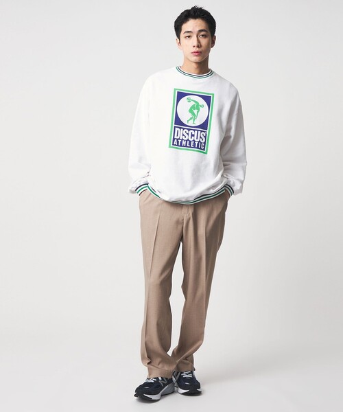 DISCUS ATHLETIC（ディスカス　アスレチック）の「【別注】＜DISCUS ATHLETIC×CITEN＞グラフィックスウェット（スウェット・メンズ・ホワイト/グレー系・M/L）」の4枚目の写真