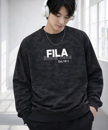 FILA フィラ カモフラージュ ロゴ入り 裏起毛 スウェット