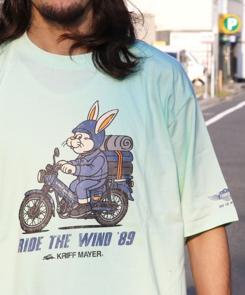 KRIFF MAYER(クリフメイヤー)の「【綿100%】クリフラビット半袖T(ツーリング)(Tシャツ/カットソー・メンズ・イエロー/チャコール/オフホワイト/ネイビー/ミント・MEDIUM/X-LARGE/LARGE)」の4枚目の写真