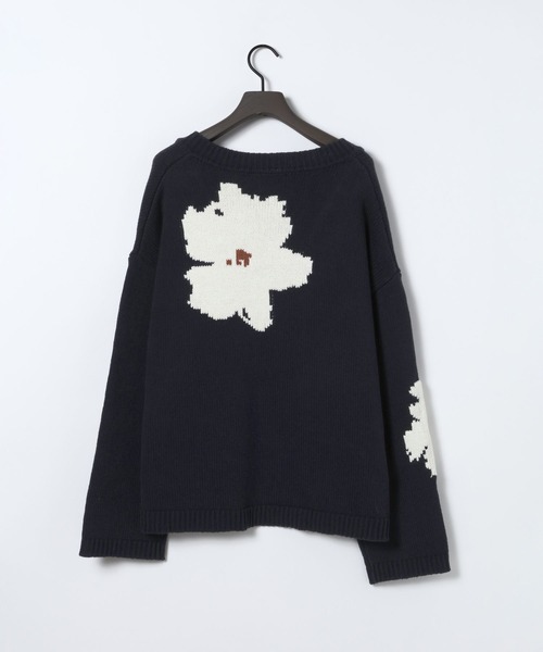 eL(エル)の「【eL】5G Flower Jacquard Pullover/641230(ニット/セーター・レディース・グレー系/ネイビー系・FREE)」の19枚目の写真