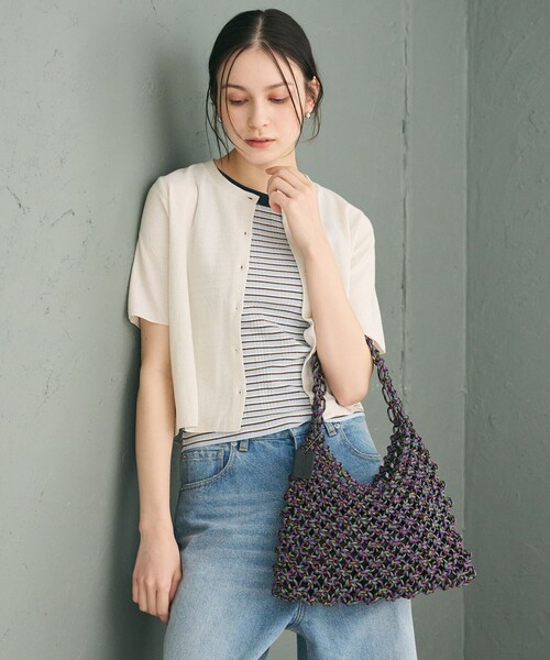 BEAUTY&YOUTH UNITED ARROWS(ビューティーアンドユースユナイテッドアローズ)の「パラコード マクラメ ワンショルダーバッグ(ショルダーバッグ・レディース・オレンジ/ブラック/ライトブルー・FREE)」の5枚目の写真