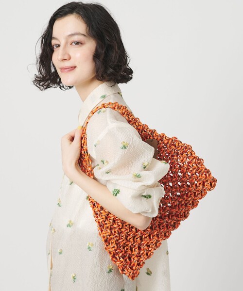 BEAUTY&YOUTH UNITED ARROWS(ビューティーアンドユースユナイテッドアローズ)の「パラコード マクラメ ワンショルダーバッグ(ショルダーバッグ・レディース・オレンジ/ブラック/ライトブルー・FREE)」の8枚目の写真