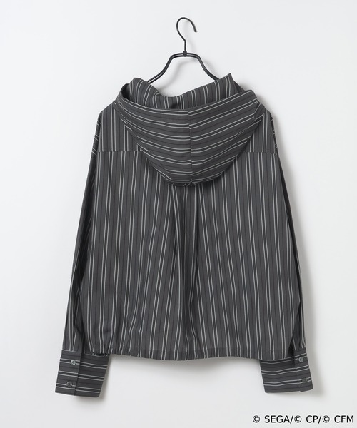 JEANASIS（ジーナシス）の「【 プロジェクトセカイ×ZOZOTOWN】Leo/need ストライプフードシャツ(ワッペン付き)/639876（シャツ/ブラウス・レディース・ホワイト系その他/ブラック系その他・MEDIUM/LARGE）」の22枚目の写真