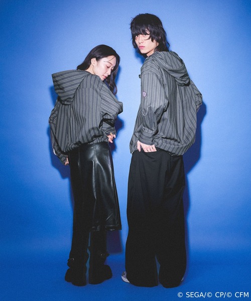 JEANASIS（ジーナシス）の「【 プロジェクトセカイ×ZOZOTOWN】Leo/need ストライプフードシャツ(ワッペン付き)/639876（シャツ/ブラウス・レディース・ホワイト系その他/ブラック系その他・MEDIUM/LARGE）」の10枚目の写真