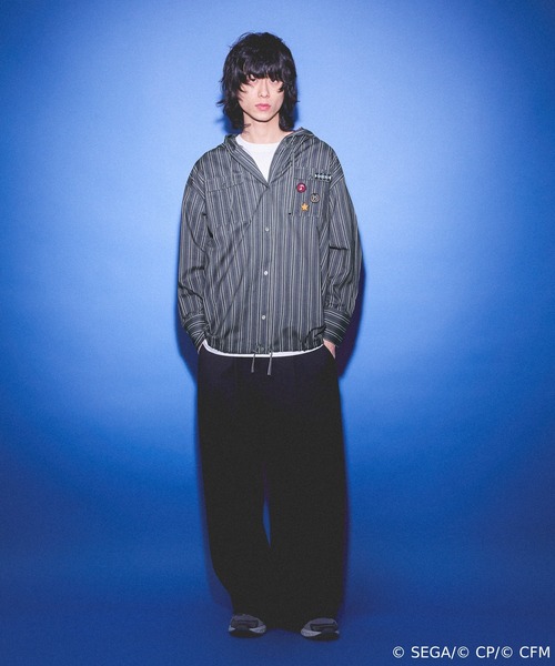 JEANASIS（ジーナシス）の「【 プロジェクトセカイ×ZOZOTOWN】Leo/need ストライプフードシャツ(ワッペン付き)/639876（シャツ/ブラウス・レディース・ホワイト系その他/ブラック系その他・MEDIUM/LARGE）」の19枚目の写真