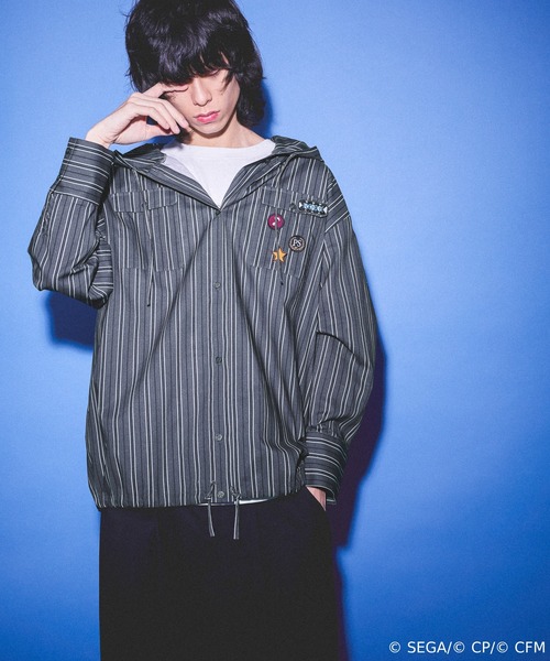 JEANASIS（ジーナシス）の「【 プロジェクトセカイ×ZOZOTOWN】Leo/need ストライプフードシャツ(ワッペン付き)/639876（シャツ/ブラウス・レディース・ホワイト系その他/ブラック系その他・MEDIUM/LARGE）」の16枚目の写真