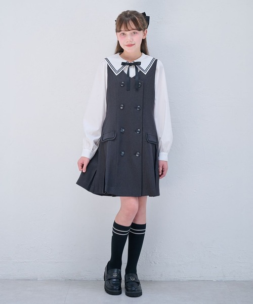 mezzo piano Junior（メゾピアノジュニア）の「セーラーブラウス（シャツ/ブラウス・キッズ・ホワイト・L:160cm/M:150cm）」の2枚目の写真