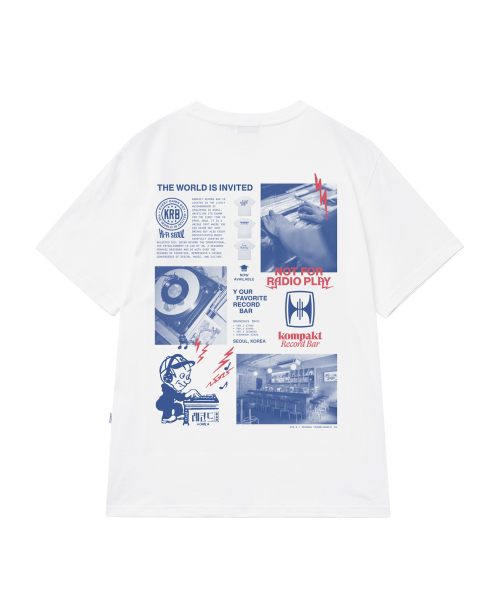 Kompakt Record Bar(コンパクトレコードバー)の「KRB New Poster T-shirt - White(Tシャツ/カットソー・メンズ・その他・L/XL)」の1枚目の写真
