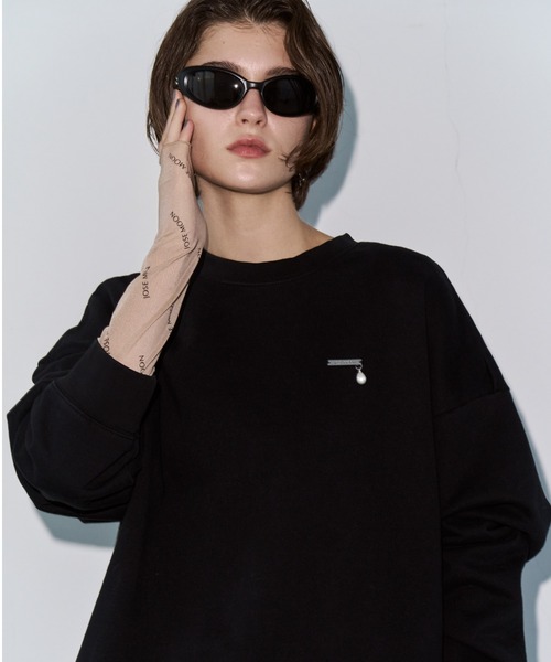 JOSE MOON（ジョゼムーン）の「PEARL CHAIN SWEAT/パールチェーンスウェット（スウェット・レディース・ブラック/チャコールグレー/グレー/ホワイト・FREE）」の14枚目の写真