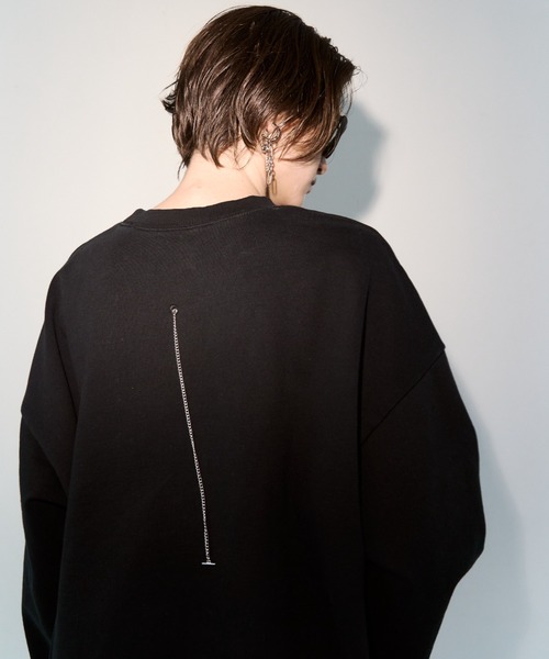 JOSE MOON（ジョゼムーン）の「PEARL CHAIN SWEAT/パールチェーンスウェット（スウェット・レディース・ブラック/チャコールグレー/グレー/ホワイト・FREE）」の8枚目の写真