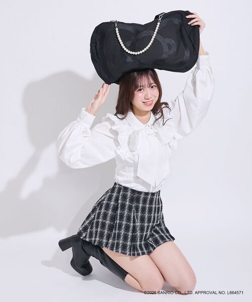 MAJESTIC LEGON（マジェスティックレゴン）の「ハローキティ リボンキャンバストート（トートバッグ・レディース・レッド/ブラック・FREE）」の8枚目の写真