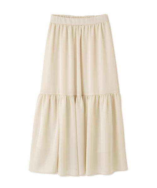 PROPORTION BODY DRESSING(プロポーションボディドレッシング)の「ニュアンスサテンティアードスカート / 1216120202(スカート・レディース・ホワイト系その他/イエロー/パープル・P/S/MEDIUM)」の4枚目の写真