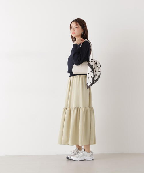 PROPORTION BODY DRESSING(プロポーションボディドレッシング)の「ニュアンスサテンティアードスカート / 1216120202(スカート・レディース・ホワイト系その他/イエロー/パープル・P/S/MEDIUM)」の20枚目の写真