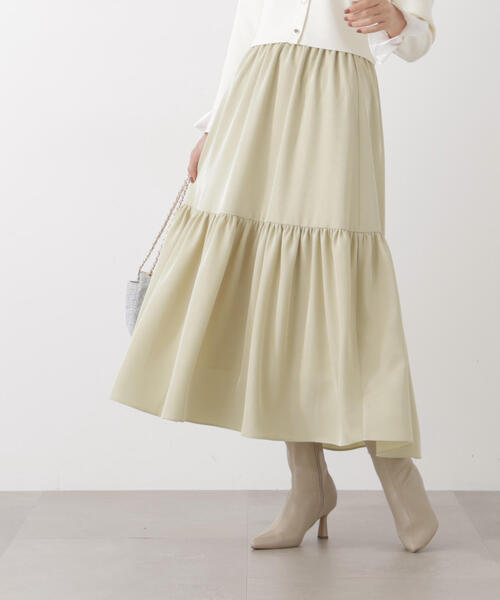 PROPORTION BODY DRESSING(プロポーションボディドレッシング)の「ニュアンスサテンティアードスカート / 1216120202(スカート・レディース・イエロー/パープル/ホワイト系その他・MEDIUM/P/S)」の22枚目の写真