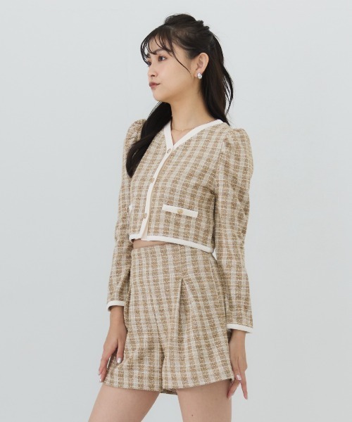 REDYAZEL（レディアゼル）の「カットツイードセットアップ（セットアップ・レディース・ベージュ系その他6・FREE）」の4枚目の写真