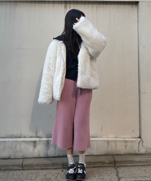 RONRON(ロンロン)の「MINI POCKET HOODED KNIT CARDIGAN NAVY(ニット/セーター・レディース・その他・FREE)」の7枚目の写真