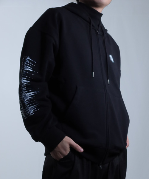 JUSTHANG（ジャストハング）の「ヘンズオブアイズ フードジップアップ [ブラック]（パーカー・メンズ・その他・LARGE/X-LARGE）」の2枚目の写真