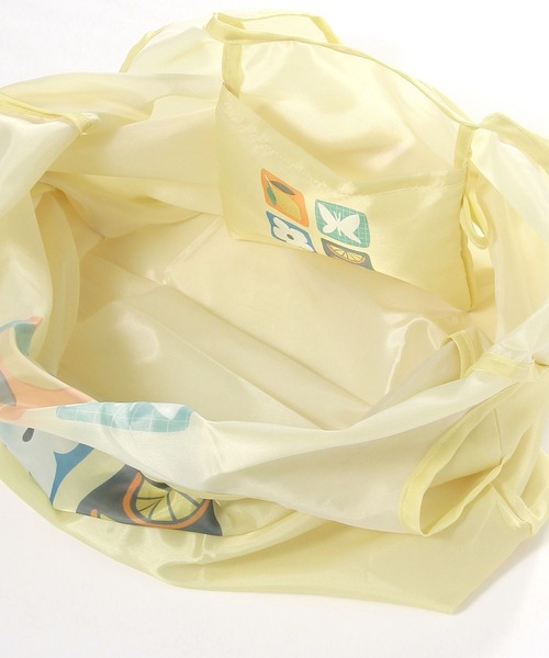 LAKOLE（ラコレ）の「【入園入学にも】[FRUITS AND BLOOM]エコバッグ / 611201（エコバッグ/サブバッグ・レディース・ライトグリーン/イエロー/パープル/ライトブルー・FREE）」の14枚目の写真