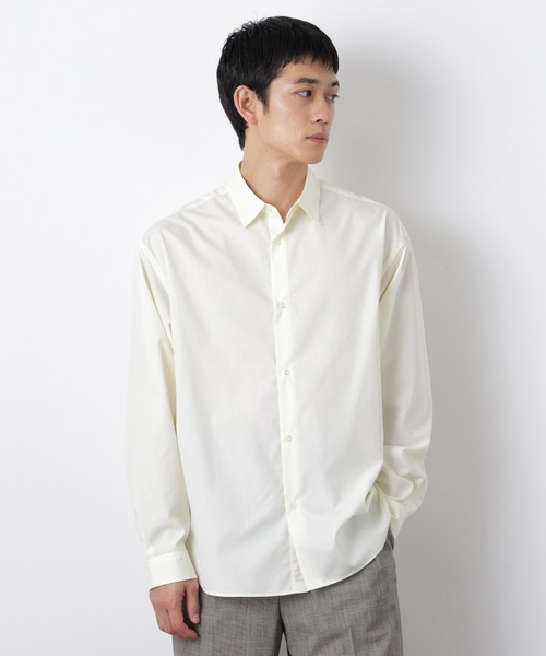 NANO universe（ナノユニバース）の「「大人のワイドシャツ」レギュラーカラー 長袖（シャツ/ブラウス・メンズ・ライトイエロー/ライトブラウン/ミント・L/M）」の3枚目の写真
