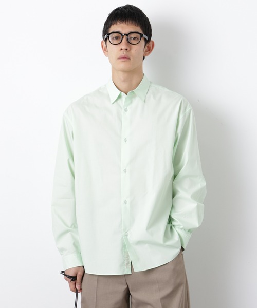 NANO universe（ナノユニバース）の「「大人のワイドシャツ」レギュラーカラー 長袖（シャツ/ブラウス・メンズ・ライトイエロー/ライトブラウン/ミント・L/M）」の2枚目の写真