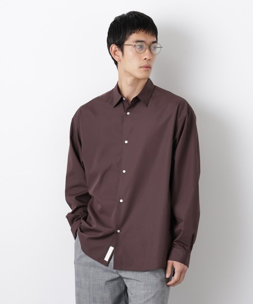 NANO universe（ナノユニバース）の「「大人のワイドシャツ」レギュラーカラー 長袖（シャツ/ブラウス・メンズ・ライトイエロー/ライトブラウン/ミント・L/M）」の4枚目の写真