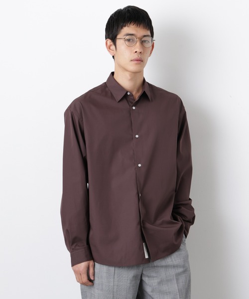 NANO universe（ナノユニバース）の「「大人のワイドシャツ」レギュラーカラー 長袖（シャツ/ブラウス・メンズ・ライトイエロー/ライトブラウン/ミント・L/M）」の5枚目の写真