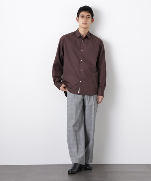 NANO universe（ナノユニバース）の「「大人のワイドシャツ」レギュラーカラー 長袖（シャツ/ブラウス・メンズ・ライトイエロー/ライトブラウン/ミント・L/M）」の7枚目の写真