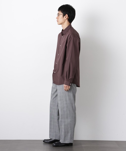 NANO universe（ナノユニバース）の「「大人のワイドシャツ」レギュラーカラー 長袖（シャツ/ブラウス・メンズ・ライトイエロー/ライトブラウン/ミント・L/M）」の9枚目の写真