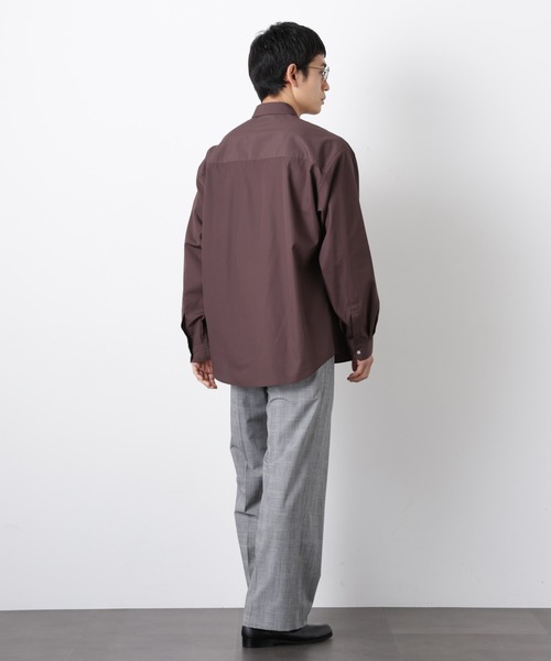 NANO universe（ナノユニバース）の「「大人のワイドシャツ」レギュラーカラー 長袖（シャツ/ブラウス・メンズ・ライトイエロー/ライトブラウン/ミント・L/M）」の10枚目の写真