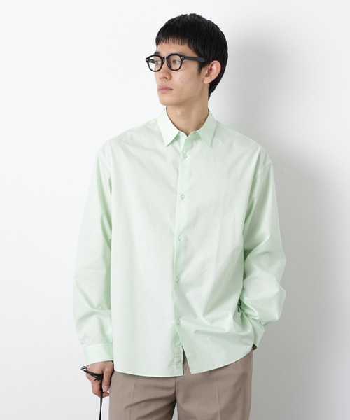 NANO universe（ナノユニバース）の「「大人のワイドシャツ」レギュラーカラー 長袖（シャツ/ブラウス・メンズ・ライトイエロー/ライトブラウン/ミント・L/M）」の12枚目の写真
