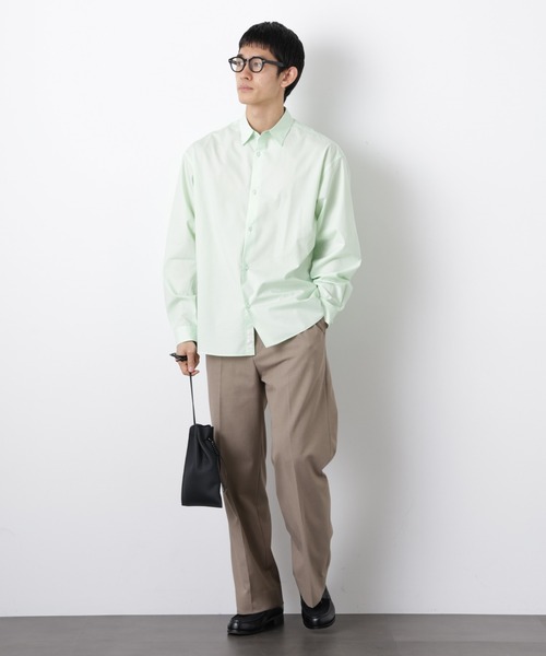 NANO universe（ナノユニバース）の「「大人のワイドシャツ」レギュラーカラー 長袖（シャツ/ブラウス・メンズ・ライトイエロー/ライトブラウン/ミント・L/M）」の15枚目の写真