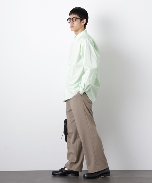 NANO universe（ナノユニバース）の「「大人のワイドシャツ」レギュラーカラー 長袖（シャツ/ブラウス・メンズ・ライトイエロー/ライトブラウン/ミント・L/M）」の16枚目の写真