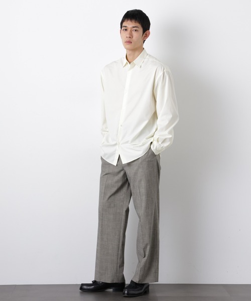 NANO universe（ナノユニバース）の「「大人のワイドシャツ」レギュラーカラー 長袖（シャツ/ブラウス・メンズ・ライトイエロー/ライトブラウン/ミント・L/M）」の21枚目の写真