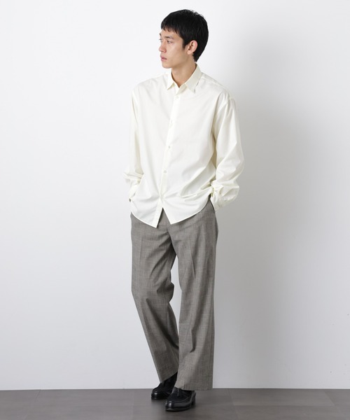 NANO universe（ナノユニバース）の「「大人のワイドシャツ」レギュラーカラー 長袖（シャツ/ブラウス・メンズ・ライトイエロー/ライトブラウン/ミント・L/M）」の22枚目の写真