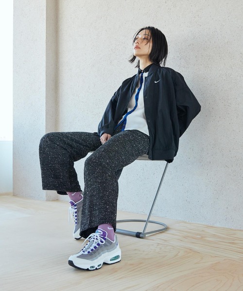 NIKE（ナイキ）の「ナイキ スポーツウェア ウィメンズ オーバーサイズド バーシティ ジャケット / Nike Sportswear Women's Oversized Varsity Jacket IF0333-010 Black（ブルゾン・レディース・ブラック・XL/L/S/XS/M）」の8枚目の写真