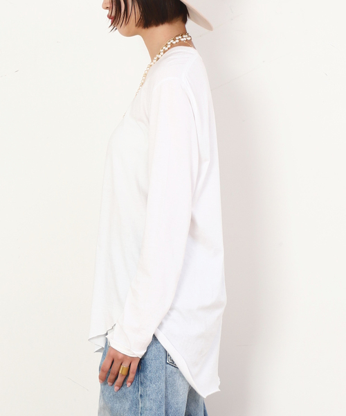 AP STUDIO（エーピーストゥディオ）の「New ラウンドテールTシャツ（Tシャツ/カットソー・レディース・ホワイト・FREE）」の2枚目の写真