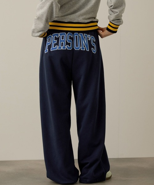 PERSON'S(パーソンズ)の「PERSON'S 別注 バックロゴ 裏毛 スウェットパンツ(スウェットパンツ・レディース・アッシュ/ネイビー・S/FREE)」の2枚目の写真