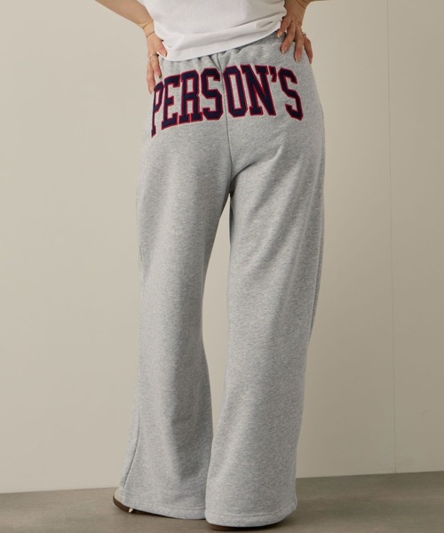 PERSON'S(パーソンズ)の「PERSON'S 別注 バックロゴ 裏毛 スウェットパンツ(スウェットパンツ・レディース・アッシュ/ネイビー・S/FREE)」の1枚目の写真