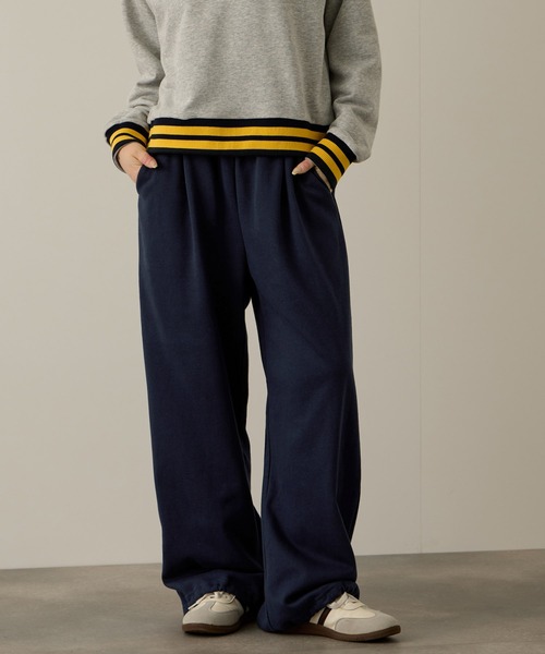 PERSON'S(パーソンズ)の「PERSON'S 別注 バックロゴ 裏毛 スウェットパンツ(スウェットパンツ・レディース・アッシュ/ネイビー・S/FREE)」の3枚目の写真