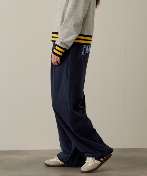 PERSON'S(パーソンズ)の「PERSON'S 別注 バックロゴ 裏毛 スウェットパンツ(スウェットパンツ・レディース・アッシュ/ネイビー・S/FREE)」の6枚目の写真