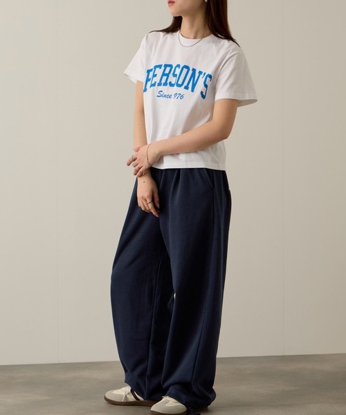 PERSON'S(パーソンズ)の「PERSON'S 別注 バックロゴ 裏毛 スウェットパンツ(スウェットパンツ・レディース・アッシュ/ネイビー・S/FREE)」の22枚目の写真