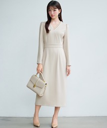 SAISON DE PAPILLON（セゾンドパピヨン）の「【大人気シリーズに新作登場！】レディース ワンピース カシュクール ギャザー きれいめ 通勤 卒業式 入学式（ワンピース）」