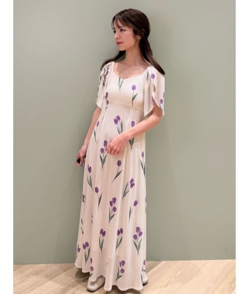 lyly＊　ジェラピケ　ルームウェア・パジャマ　チューリップ柄 gelato pique（ジェラートピケ）の「チューリップ柄カップイン