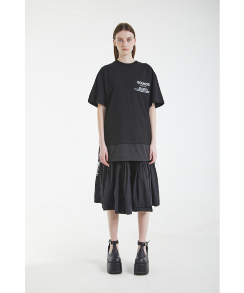 BMUETTE(ビムウィエ)の「レイヤードTシャツ(Tシャツ/カットソー・レディース・ブラック・SMALL/MEDIUM)」の1枚目の写真