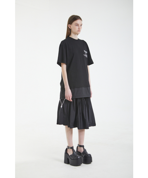 BMUETTE(ビムウィエ)の「レイヤードTシャツ(Tシャツ/カットソー・レディース・ブラック・SMALL/MEDIUM)」の2枚目の写真