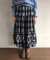 ティアードチェック柄スカート