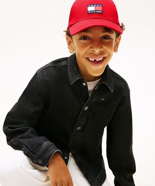 TOMMY HILFIGER（トミーヒルフィガー）の「ヘリテージフラッグキャップ（キャップ・キッズ・レッド・L(110)）」の4枚目の写真