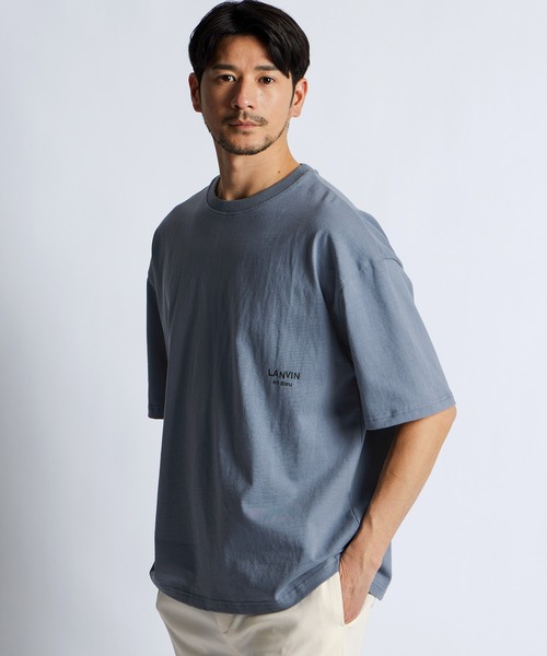 LANVIN en Bleu(ランバンオンブルー)の「8オンス オーバーサイズフィット Tシャツ(Tシャツ/カットソー・メンズ・ブラック/ブルーグレー/ネイビー/オフホワイト・46/52/50/48)」の4枚目の写真